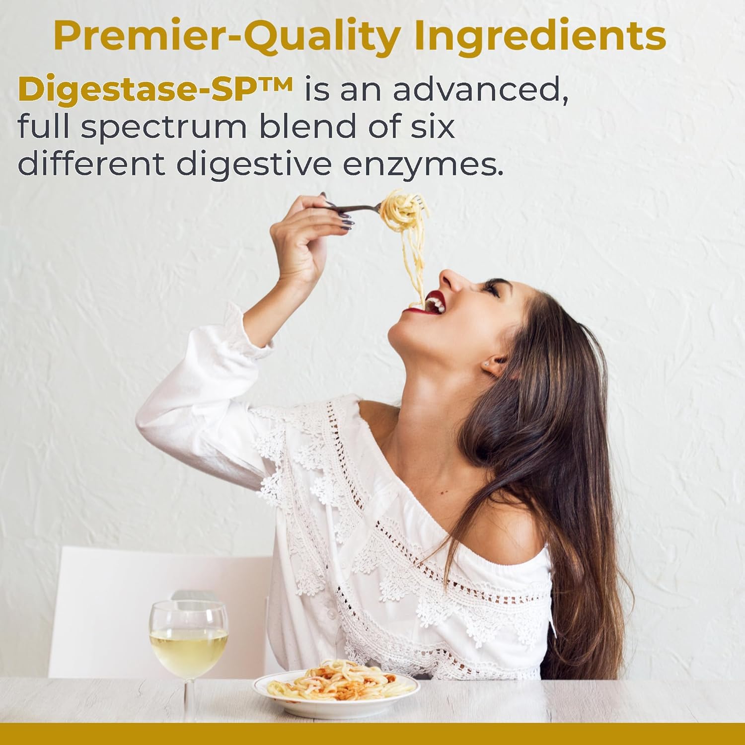 Digestase-SP Enzyme Supplement - Supports Carbohydrate and Protein Digestion - Plant-Based Relief for Intestinal Gas and Bloating - 60 Capsules