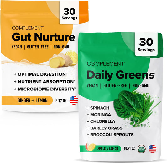 Digestive and Nutritional Support Bundle for Gut Health and Daily Greens - Complete Wellness Package