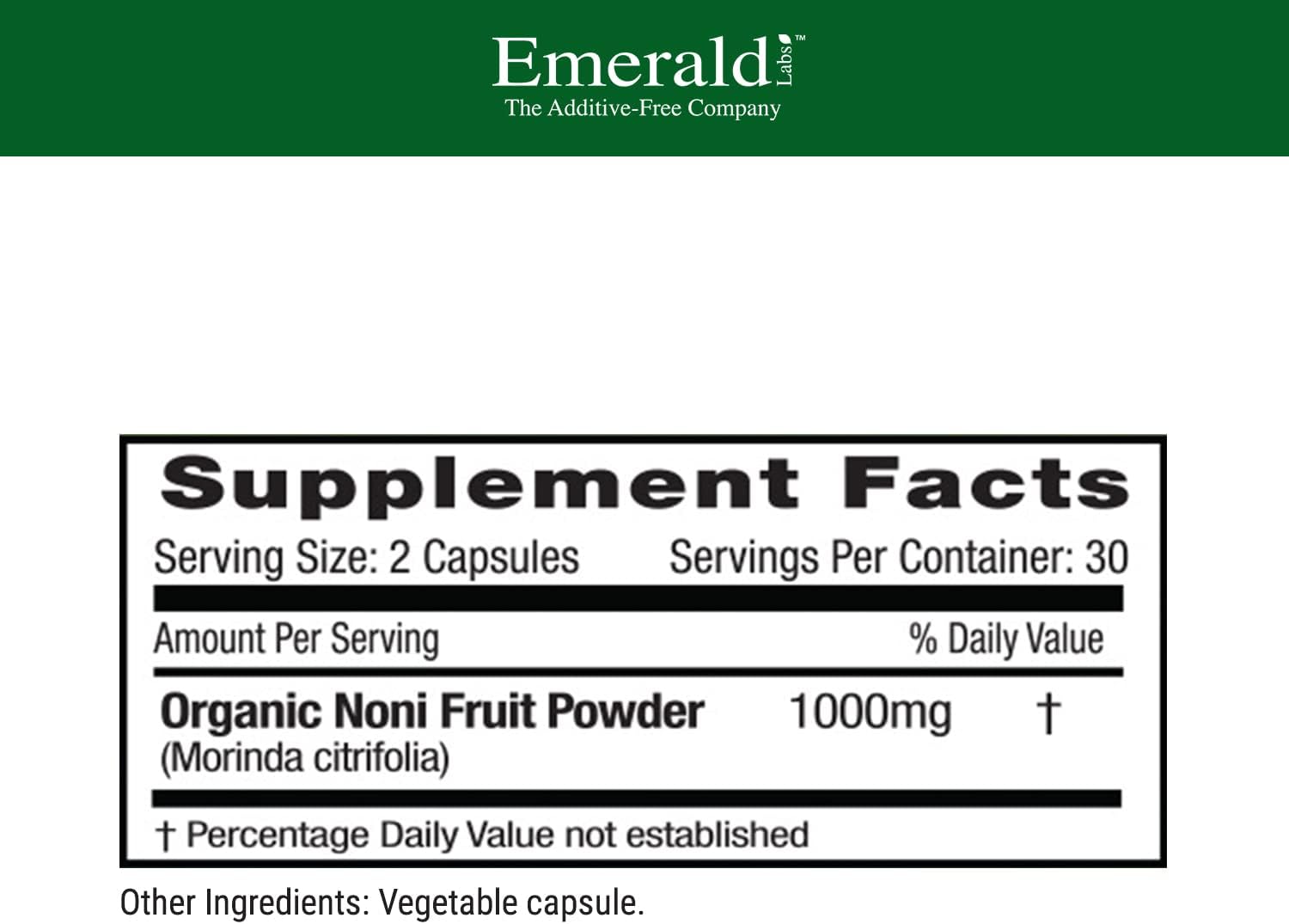 Digestive, Antioxidant & Immune Support Supplement with Noni Fruit - 60 Vegetable Capsules