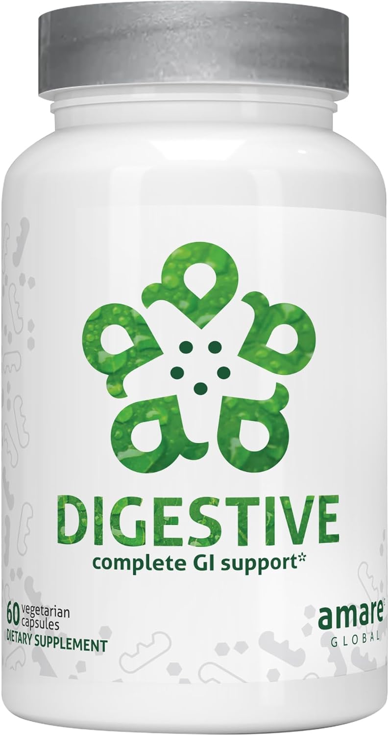 Digestive Complete GI Support Supplement for Upper, Middle, and Lower Gastrointestinal System - 60 Capsules by Amare Global