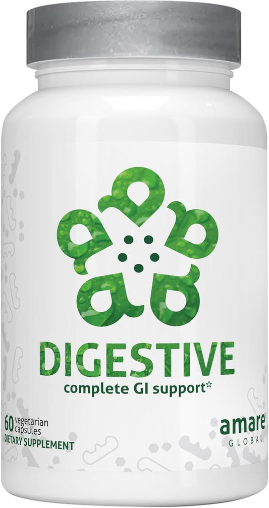 Digestive Complete GI Support Supplement for Upper, Middle, and Lower Gastrointestinal System - 60 Capsules by Amare Global