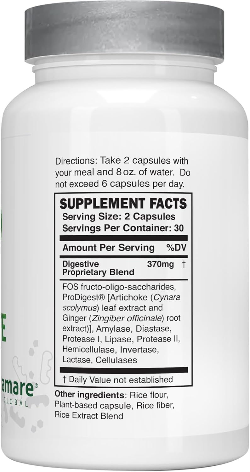 Digestive Complete GI Support Supplement for Upper, Middle, and Lower Gastrointestinal System - 60 Capsules by Amare Global