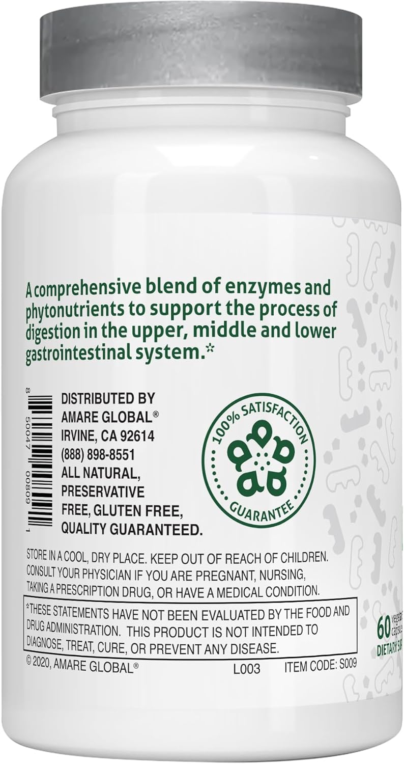Digestive Complete GI Support Supplement for Upper, Middle, and Lower Gastrointestinal System - 60 Capsules by Amare Global
