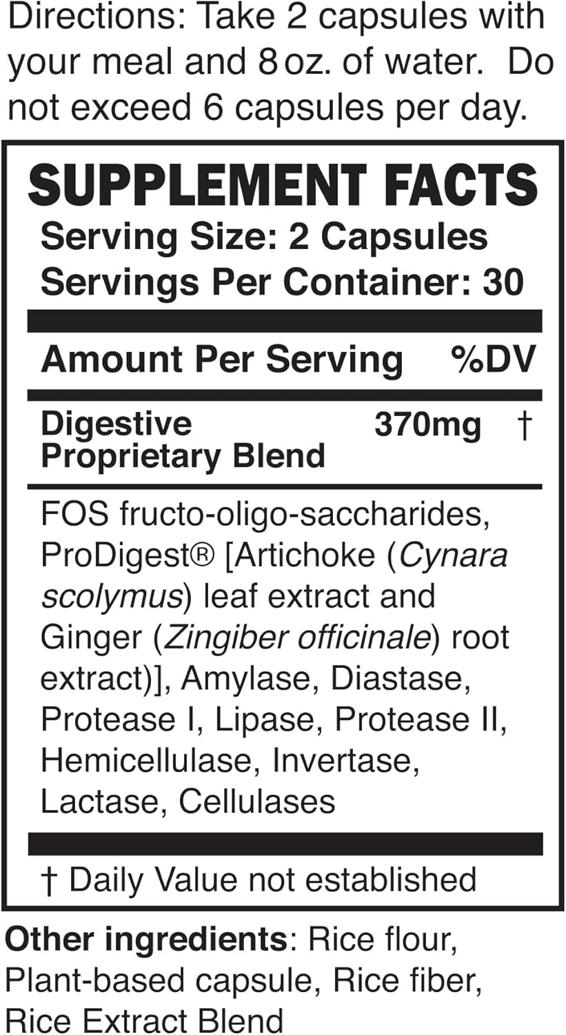 Digestive Complete GI Support Supplement for Upper, Middle, and Lower Gastrointestinal System - 60 Capsules by Amare Global