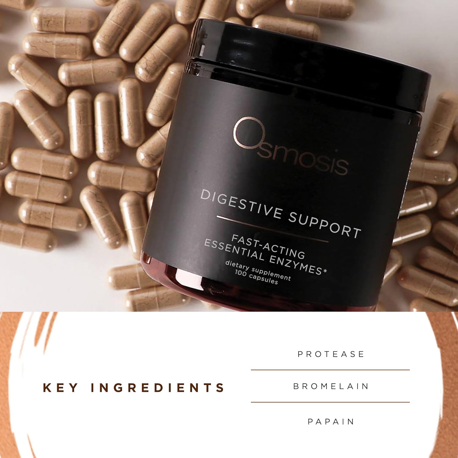 Digestive Enzyme Supplement for Gut Health and Bloating Relief - Fast-Acting Support for Men and Women, 100 Count