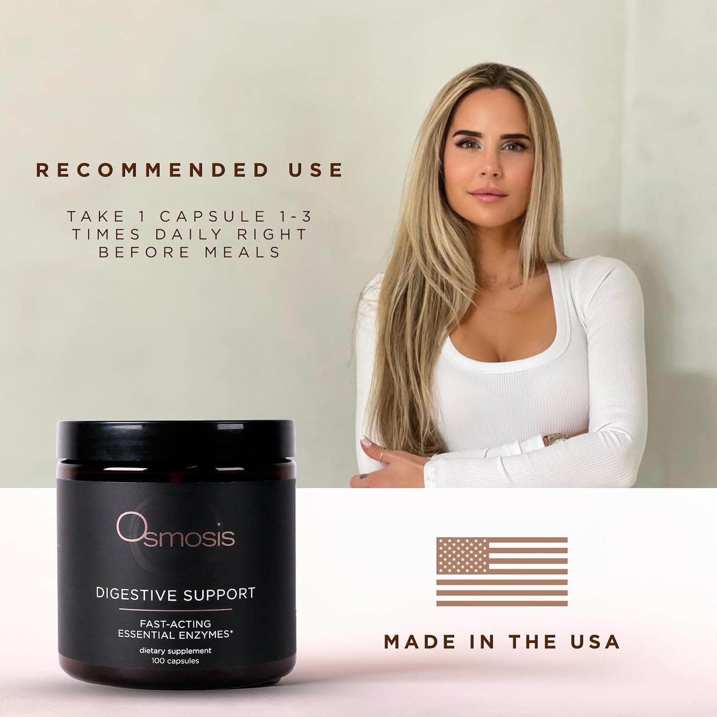 Digestive Enzyme Supplement for Gut Health and Bloating Relief - Fast-Acting Support for Men and Women, 100 Count