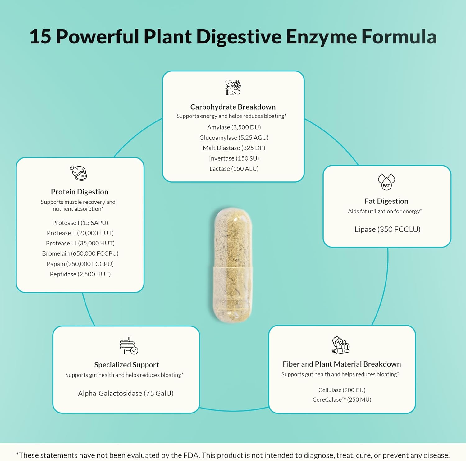 Digestive Enzyme Supplement for Healthy Digestion and Nutrient Absorption - 60 Capsules - BoostGo Australia