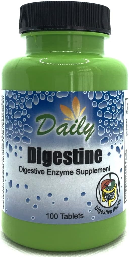 Digestive Enzyme Supplement with Mycozyme, Pancreatin, Papain, Acid Stable Protease, Betaine HCl, and Iron Bile Salts for Daily Digestive Support