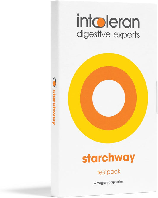 Digestive Enzyme Test Pack for Starch & Sucrose Intolerance | 6 Capsules | Vegan Friendly | Invertase & Gluco-Amylase Enzymes | Supports Digestion of Sugars & Starchy Foods