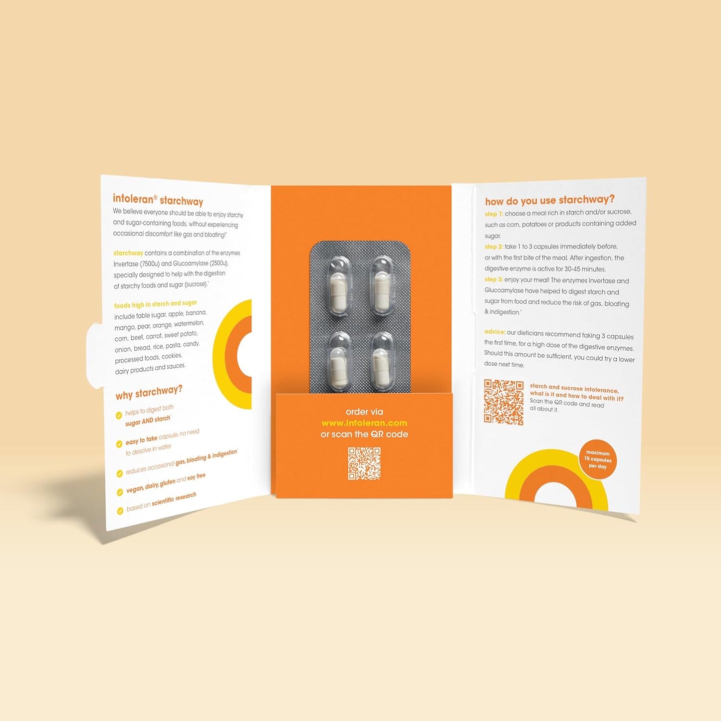 Digestive Enzyme Test Pack for Starch & Sucrose Intolerance | 6 Capsules | Vegan Friendly | Invertase & Gluco-Amylase Enzymes | Supports Digestion of Sugars & Starchy Foods