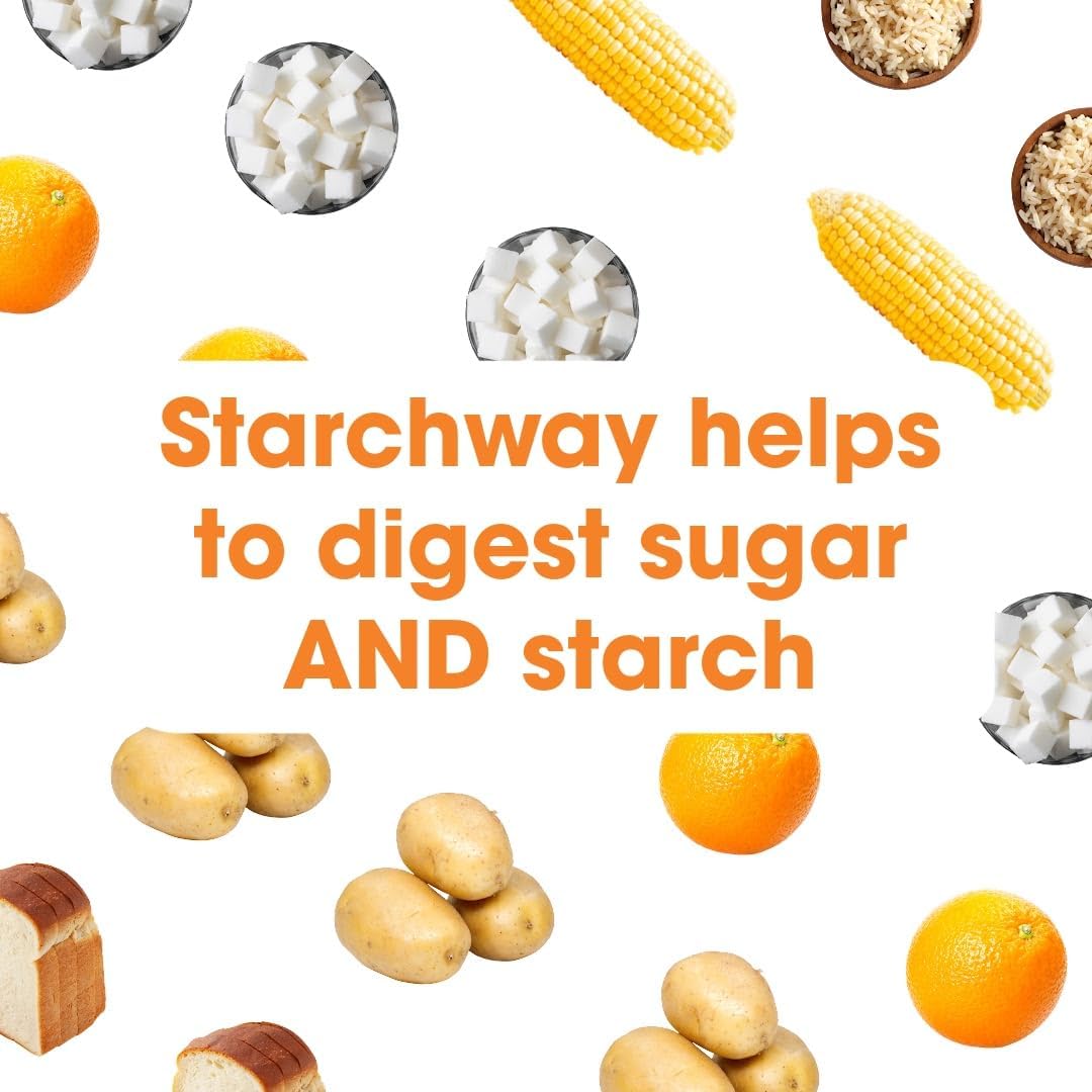 Digestive Enzyme Test Pack for Starch & Sucrose Intolerance | 6 Capsules | Vegan Friendly | Invertase & Gluco-Amylase Enzymes | Supports Digestion of Sugars & Starchy Foods