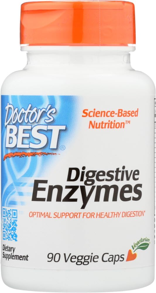 Digestive Enzymes 2 Pack - Doctor's Best 90 Veggie Capsules for Digestion Support