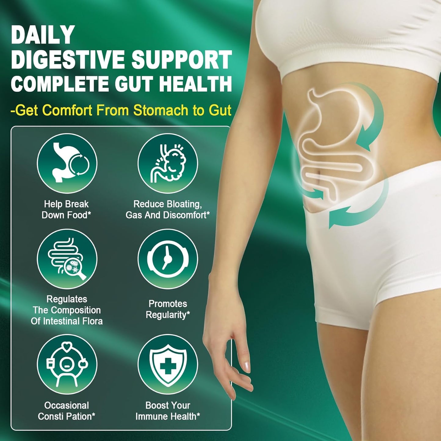 Digestive Enzymes and Chlorophyll Fiber Gummies Bundle for Digestive Health