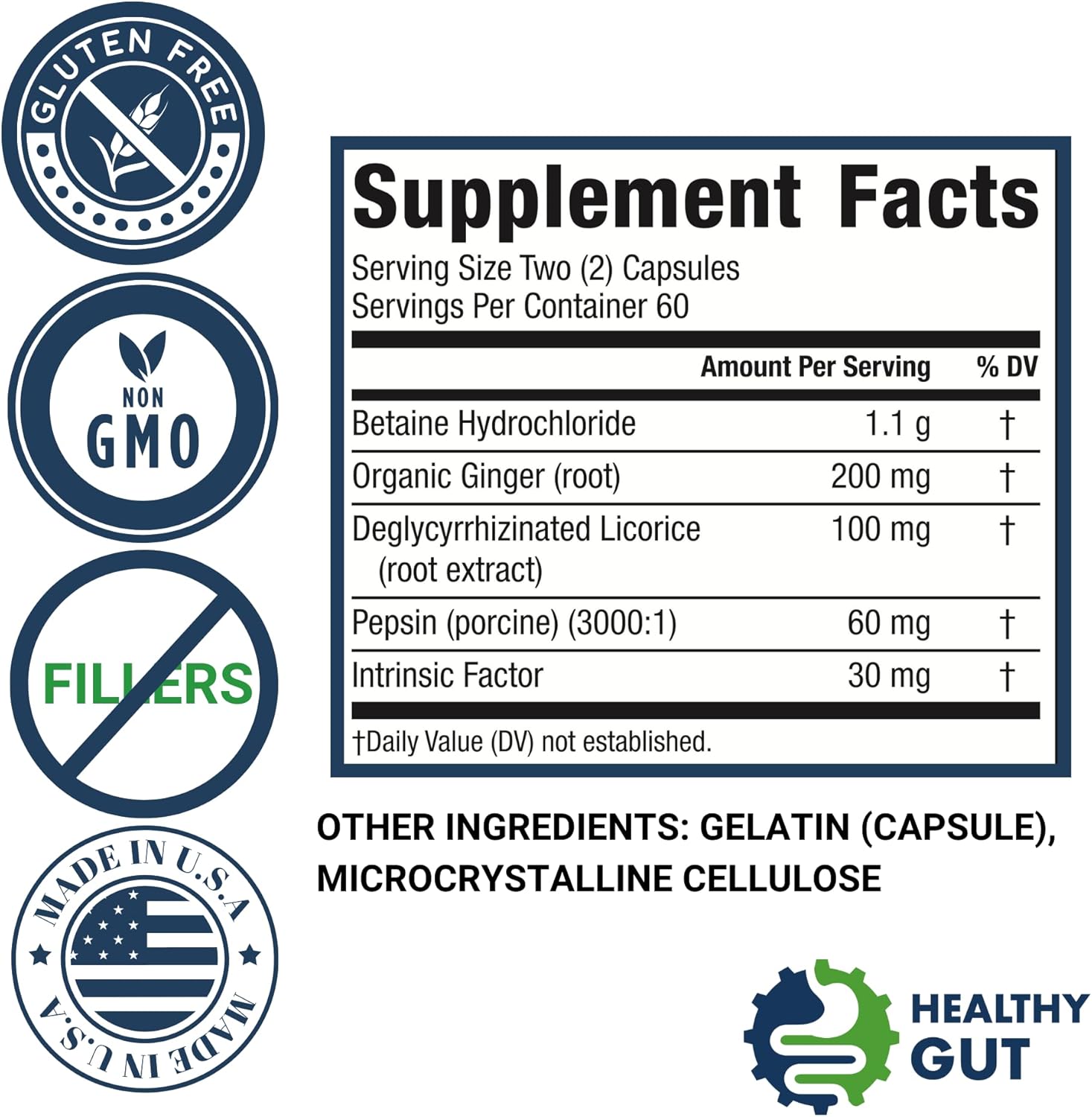 Digestive Enzymes and Gut Health Supplement with HCL Guard and Tributyrin-X