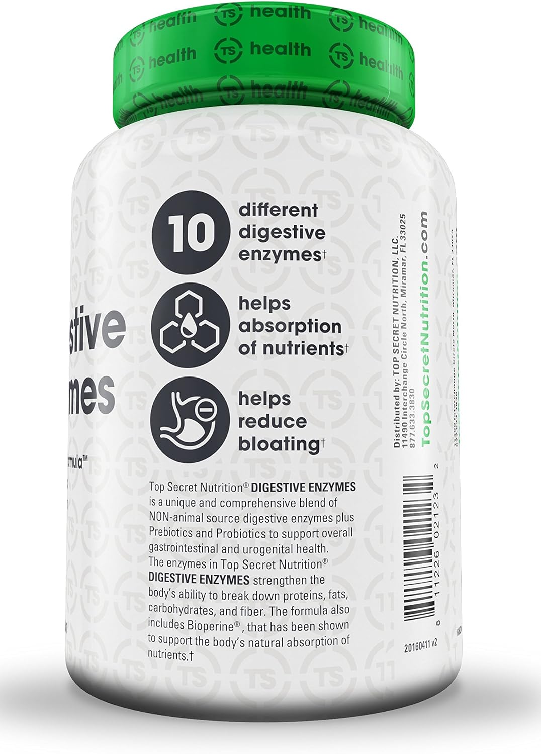 Digestive Enzymes and Probiotics by Top Secret Nutrition - 90 Count