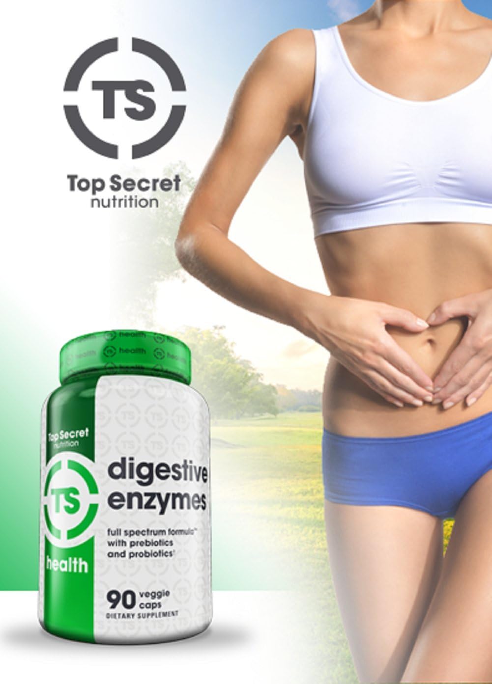 Digestive Enzymes and Probiotics by Top Secret Nutrition - 90 Count