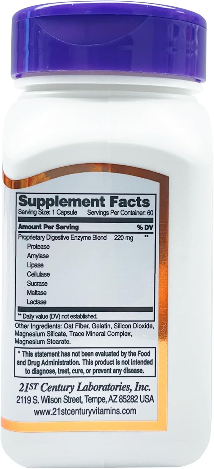 Digestive Enzymes Capsules for Improved Digestion, 120 Count (2-Pack)