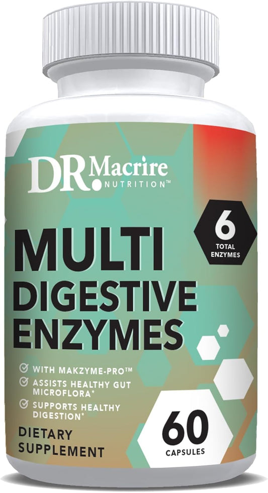 Digestive Enzymes Capsules with Bromelain and Papain for Gut and Immune Support - Vegan Formula, 60 caps