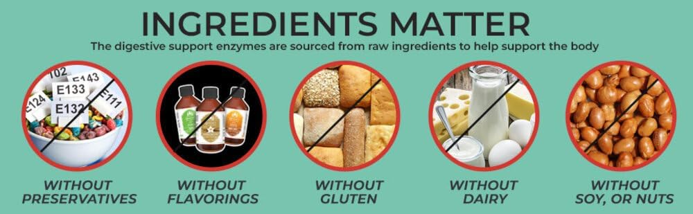 Digestive Enzymes Capsules with Bromelain and Papain for Gut and Immune Support - Vegan Formula, 60 caps