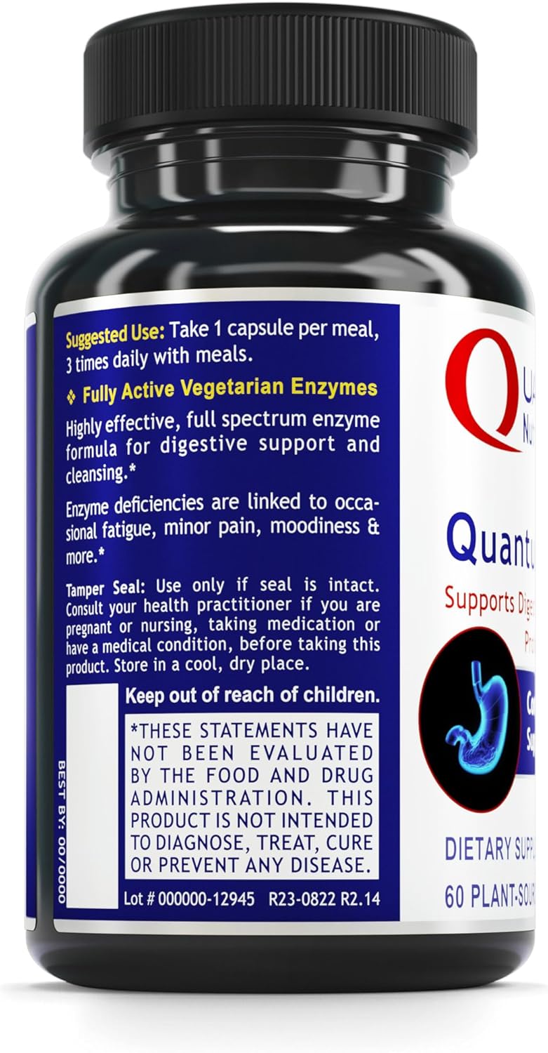 Digestive Enzymes for Gut Health - Quantum Nutrition Labs Quantum Digest Supplement for Men and Women - Vegan Capsules for Digestion Support - BoostGo Australia