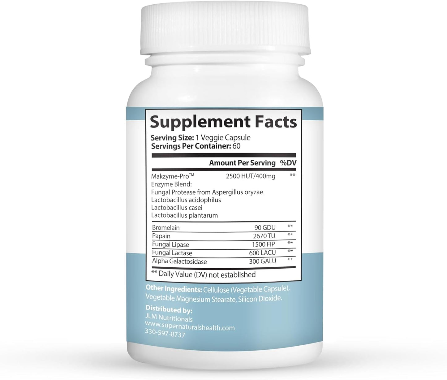 Digestive Enzymes & Probiotics Bundle for IBS Relief - Men & Women - Gas & Bloating Support - 2 Pack, 60 Capsules - JLM Nutritionals