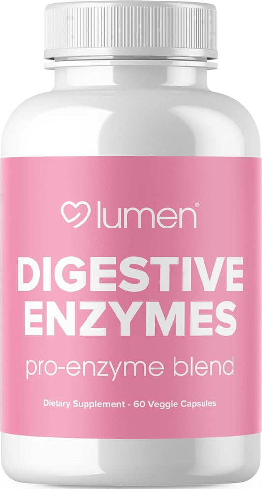 Digestive Enzymes Probiotics & Prebiotics Supplement for Healthy Digestion & Nutrient Absorption - Bloating Relief for Women & Men - 60 Vegetable Capsules