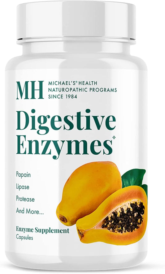 Digestive Enzymes Supplement - 90 Capsules for Protein, Fats, Starch, Dairy & Carbs - 30 Servings by MICHAEL'S Health