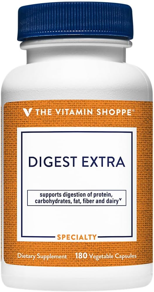 Digestive Enzymes Supplement - Supports Fats, Carbohydrates, Protein Digestion, Gluten & Dairy Breakdown - 180 Capsules