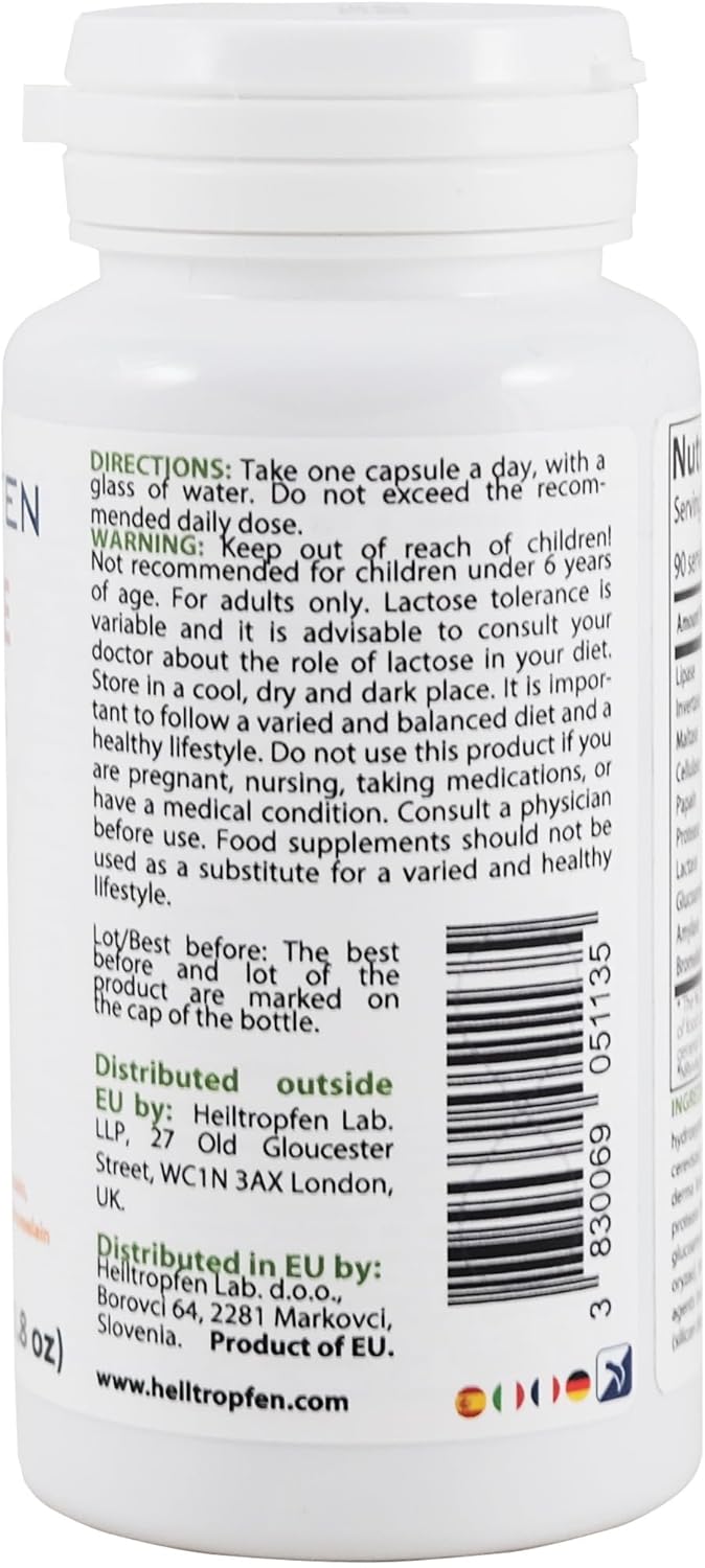 Digestive Enzymes Supplement | 90 Vegetarian Capsules | Heiltropfen