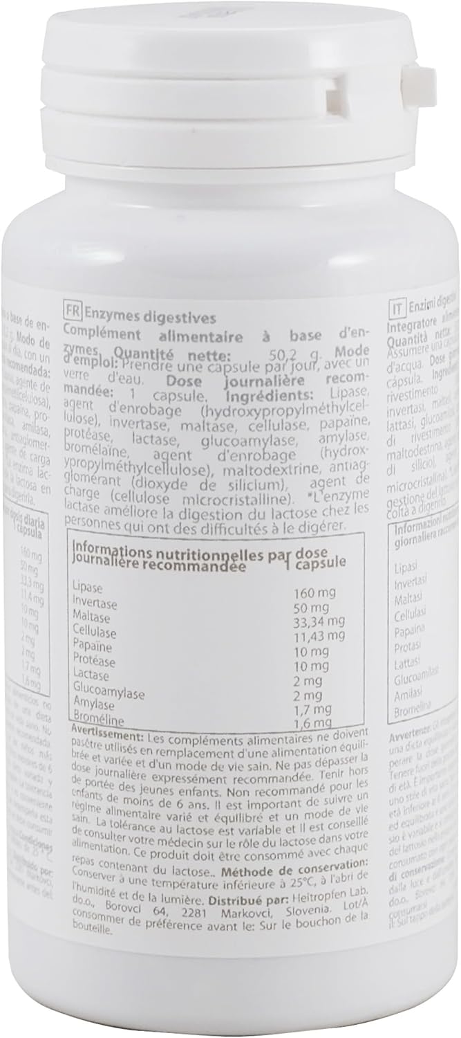 Digestive Enzymes Supplement | 90 Vegetarian Capsules | Heiltropfen