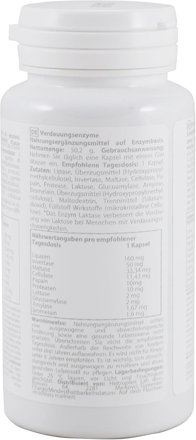 Digestive Enzymes Supplement | 90 Vegetarian Capsules | Heiltropfen