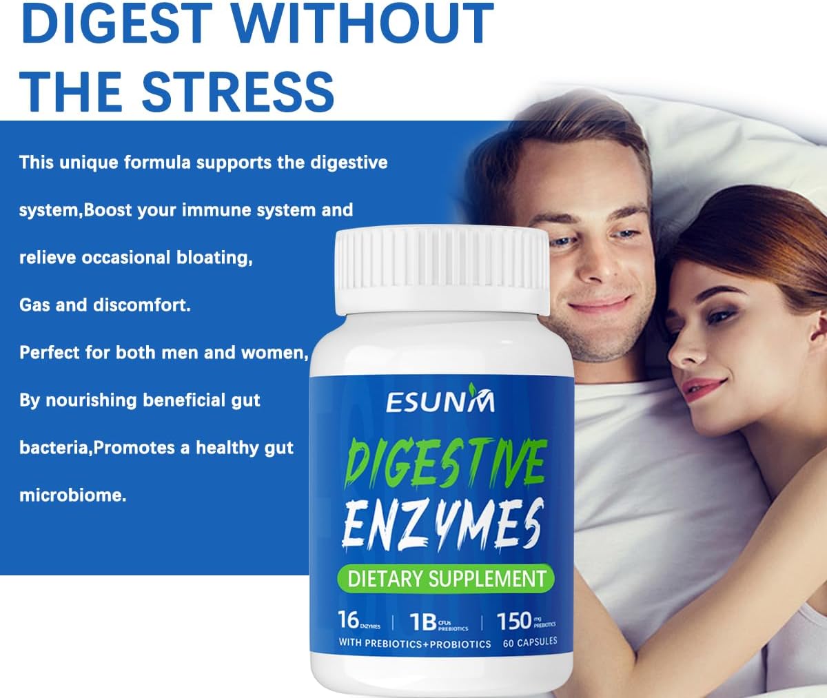 Digestive Enzymes Supplement for Bloating Relief and Digestion - Dietary Supplement for Women and Men, Promotes Flat Tummy - BoostGo Australia