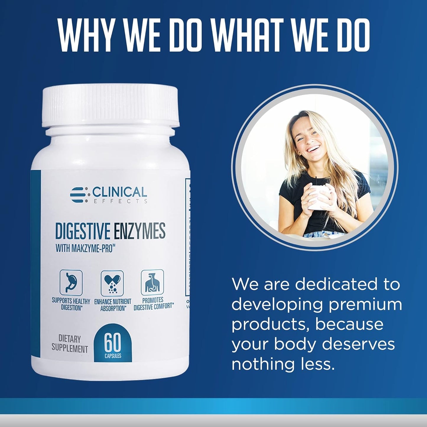 Digestive Enzymes with Makzyme-Pro - Probiotic Supplement for Gut Health & Digestion Support - 60 Vegan Capsules - USA Made