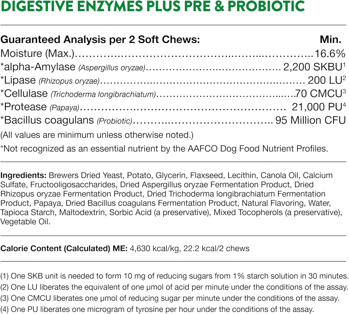 Digestive Enzymes with Probiotics and Prebiotics for Dogs and Cats - Supports Healthy Digestion and Diet Transition - 70 Soft Chews