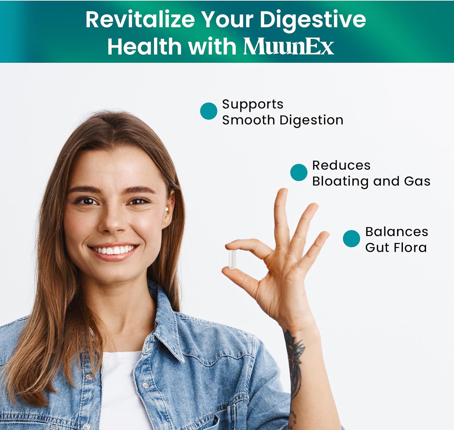 Digestive Enzymes with Probiotics for Meal Time Discomfort Relief - Vegan Formula with Bromelain, Papaya, Probiotic, Lactase - 60 Ct