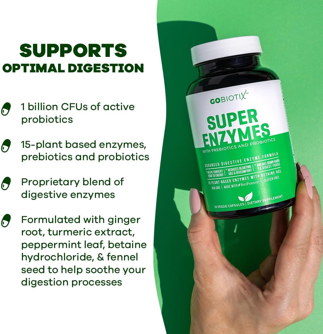 Digestive Health Bundle - Enzymes, Probiotics, and Fiber for Gut Support