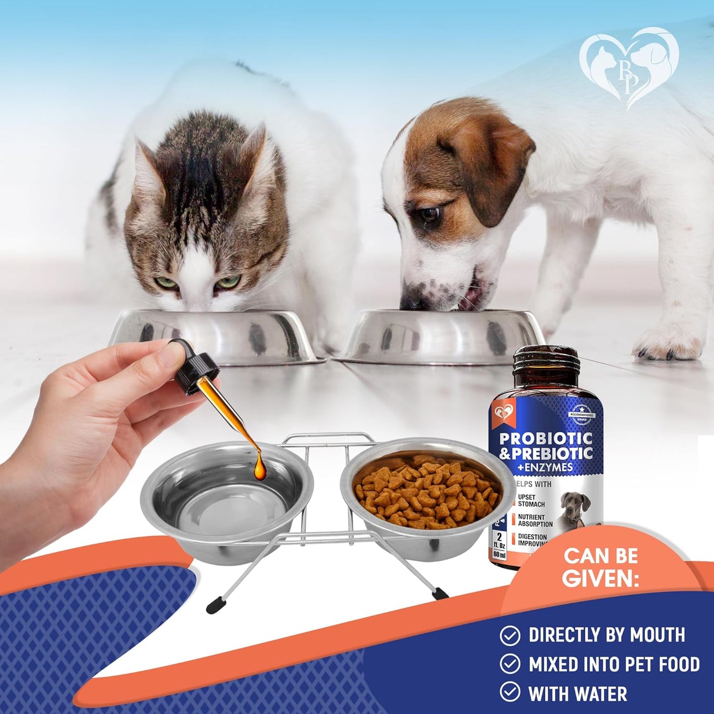Digestive Health Probiotics & Enzymes for Dogs and Cats - Pet Food Supplements for Gut Flora - Relieves Constipation, Diarrhea, Gas & Upset Stomach - Made in USA