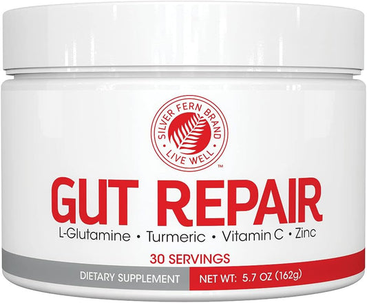 Digestive Health Supplement Powder with L-Glutamine, Curcumin, Zinc & Vitamin C - Gut Repair Formula for Healthier Digestion