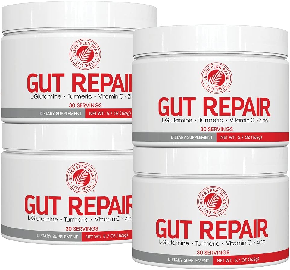 Digestive Health Supplement Powder with L-Glutamine, Curcumin, Zinc & Ascorbic Acid - Silver Fern Gut Repair