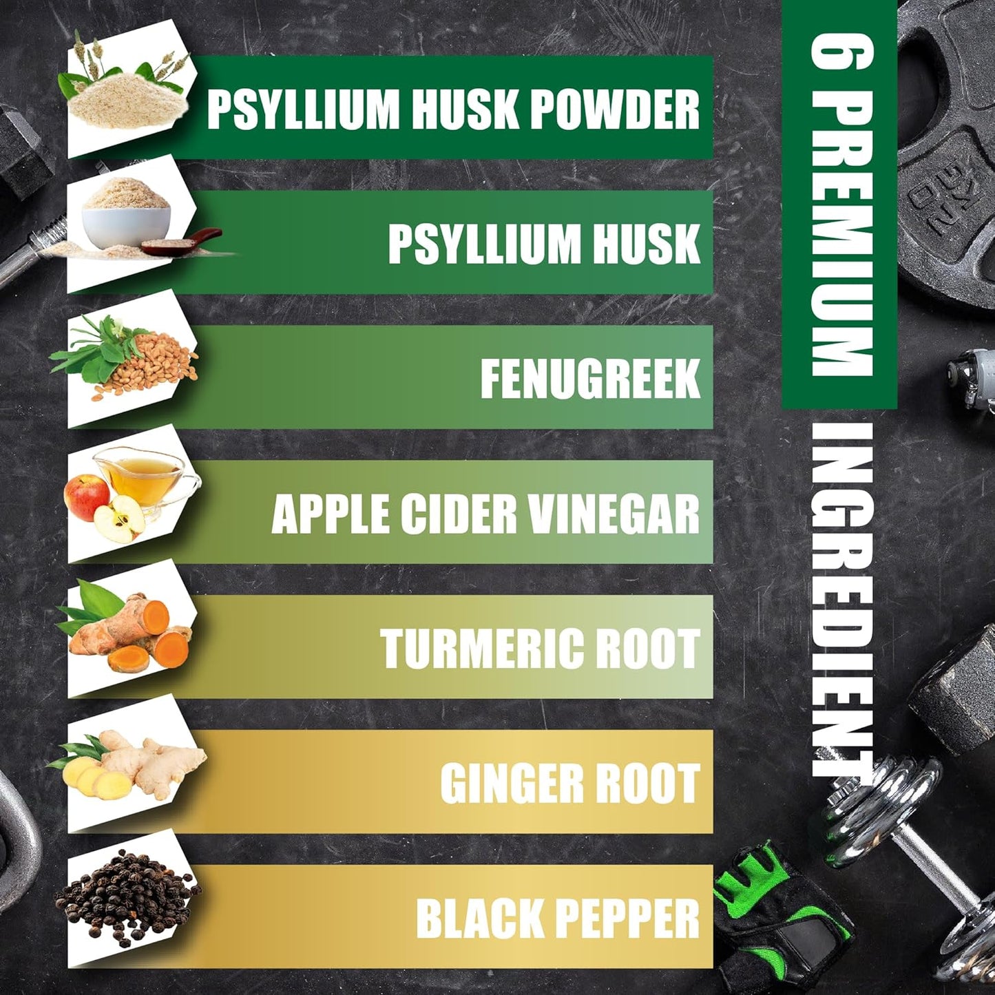 Digestive Health Support Capsules with Psyllium Husk Fiber, Fenugreek, Apple Cider Vinegar, Turmeric, Ginger, Black Pepper - 120 Count