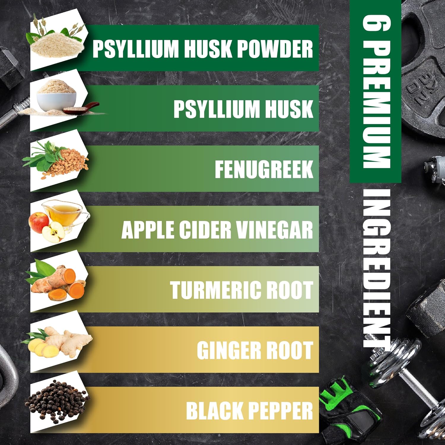 Digestive Health Support Capsules with Psyllium Husk Fiber, Fenugreek, Apple Cider Vinegar, Turmeric, Ginger, Black Pepper - 120 Count