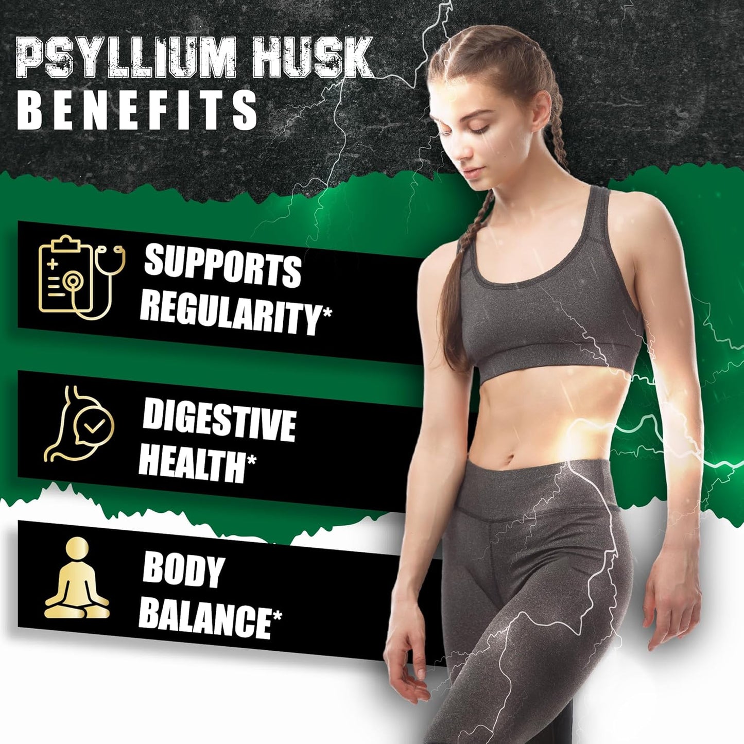 Digestive Health Support Capsules with Psyllium Husk Fiber, Fenugreek, Apple Cider Vinegar, Turmeric, Ginger, Black Pepper - 120 Count