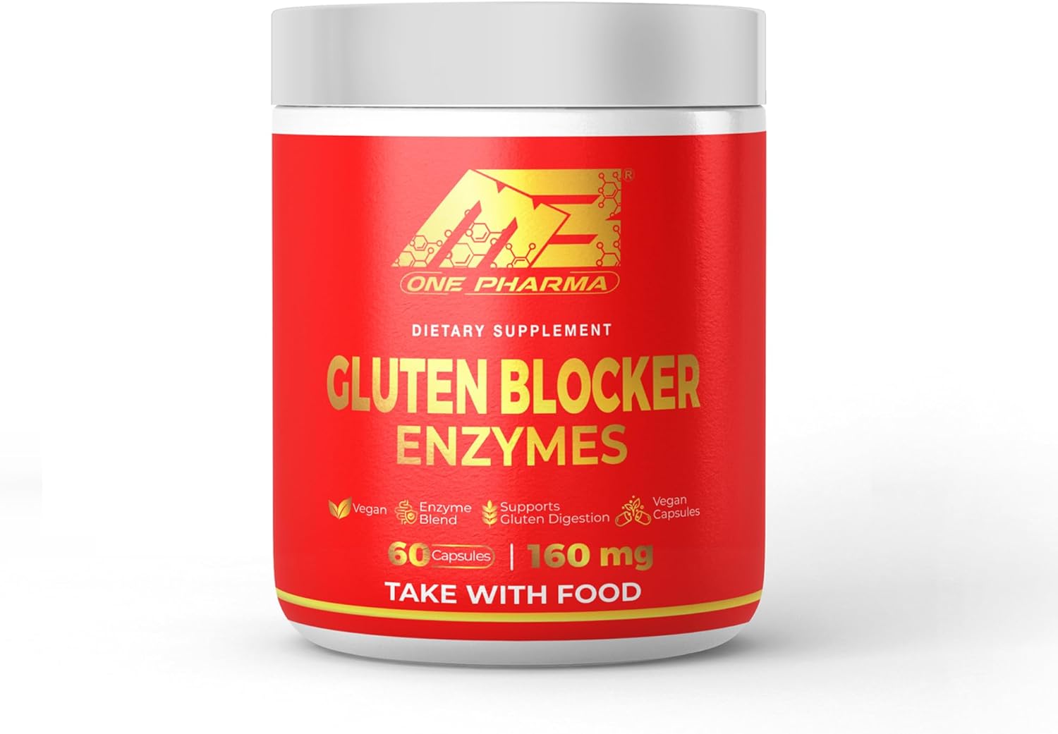 Digestive Multi Enzyme Ultra Blend Supplement for Gut Health - Gluten Digestive Support, Nutrient Absorption - 60 Day Supply, Vegetarian Formula by MB One Pharma