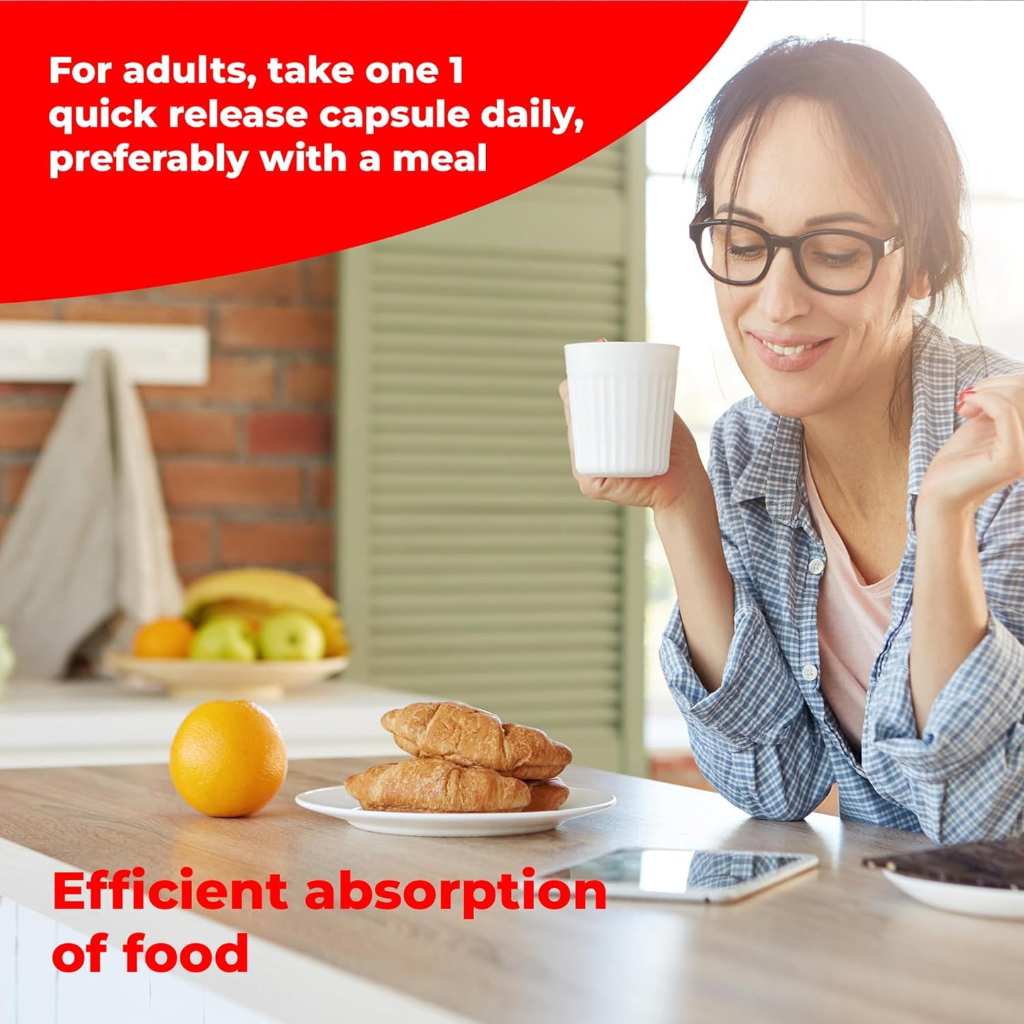 Digestive Multi Enzyme Ultra Blend Supplement for Gut Health - Gluten Digestive Support, Nutrient Absorption - 60 Day Supply, Vegetarian Formula by MB One Pharma