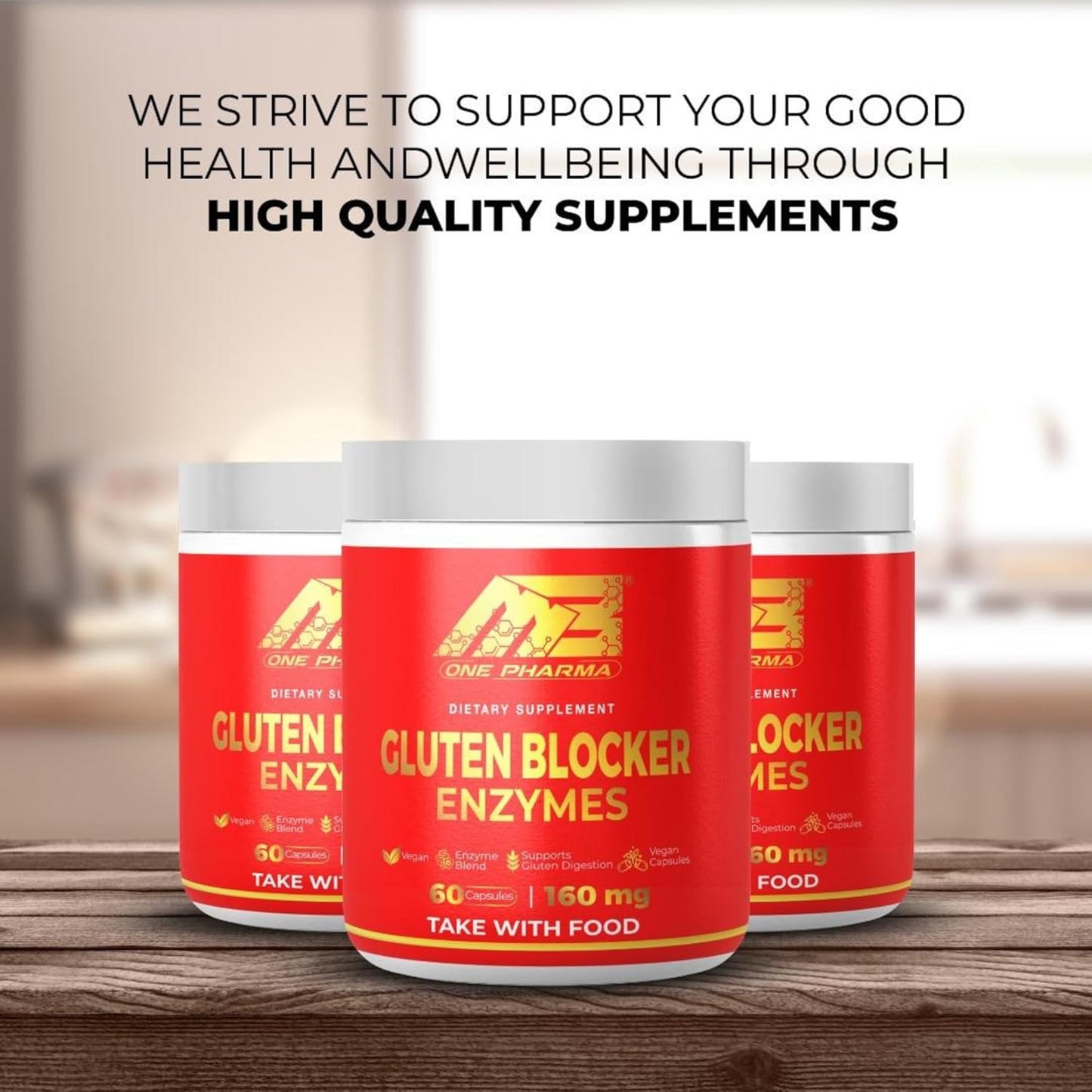 Digestive Multi Enzyme Ultra Blend Supplement for Gut Health - Gluten Digestive Support, Nutrient Absorption - 60 Day Supply, Vegetarian Formula by MB One Pharma