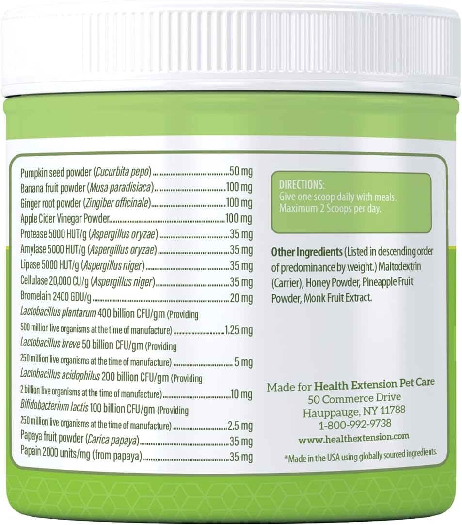 Digestive Probiotic for Dogs & Puppies - Supports Belly & Immunity, 3 Billion CFUs, Natural Ingredients