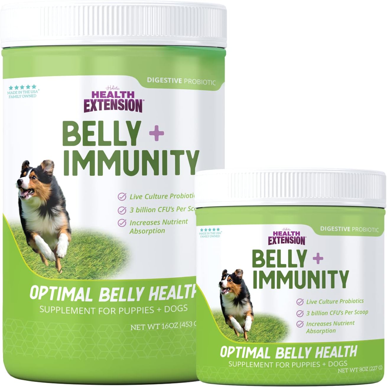 Digestive Probiotic for Dogs & Puppies - Supports Belly & Immunity, 3 Billion CFUs, Natural Ingredients