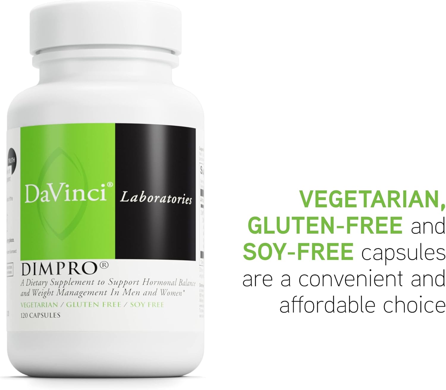 DIMPro 75mg Capsules for Hormonal Balance & Estrogen Metabolism - Gluten-Free - 120 Servings