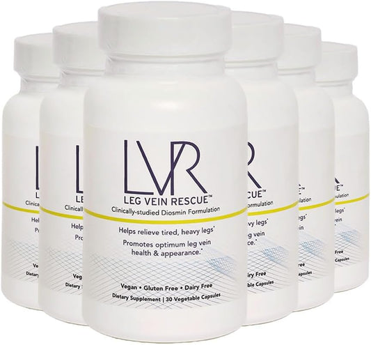 Diosmin Leg Vein Support Supplement - Clinically Studied for Varicose Veins & Circulation - 120 Day Supply - Natural Relief for Spider Veins & Edema - Citrus Bioflavonoids - 6 Bottles