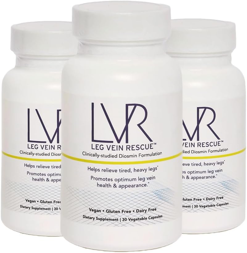 Diosmin Varicose Vein Support Supplement - Clinically Proven Leg Circulation Relief - Spider Veins & Edema Relief - Citrus Bioflavonoids - 90 Capsules